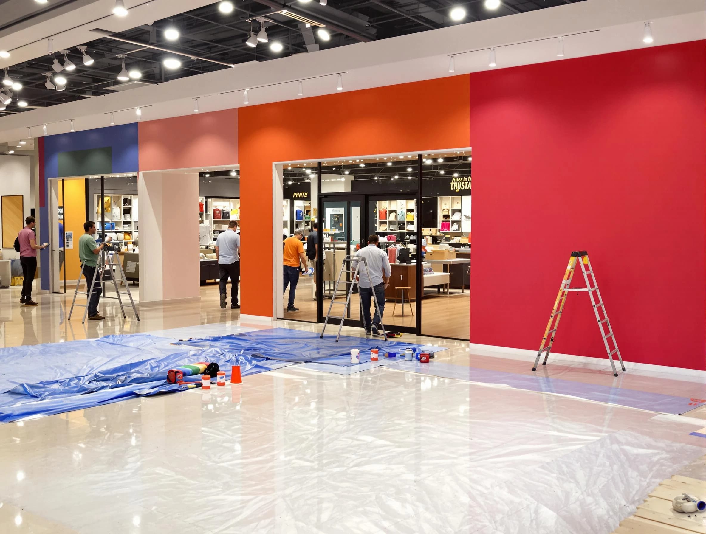 Goodyear House Painters painting a commercial interior in Goodyear, AZ