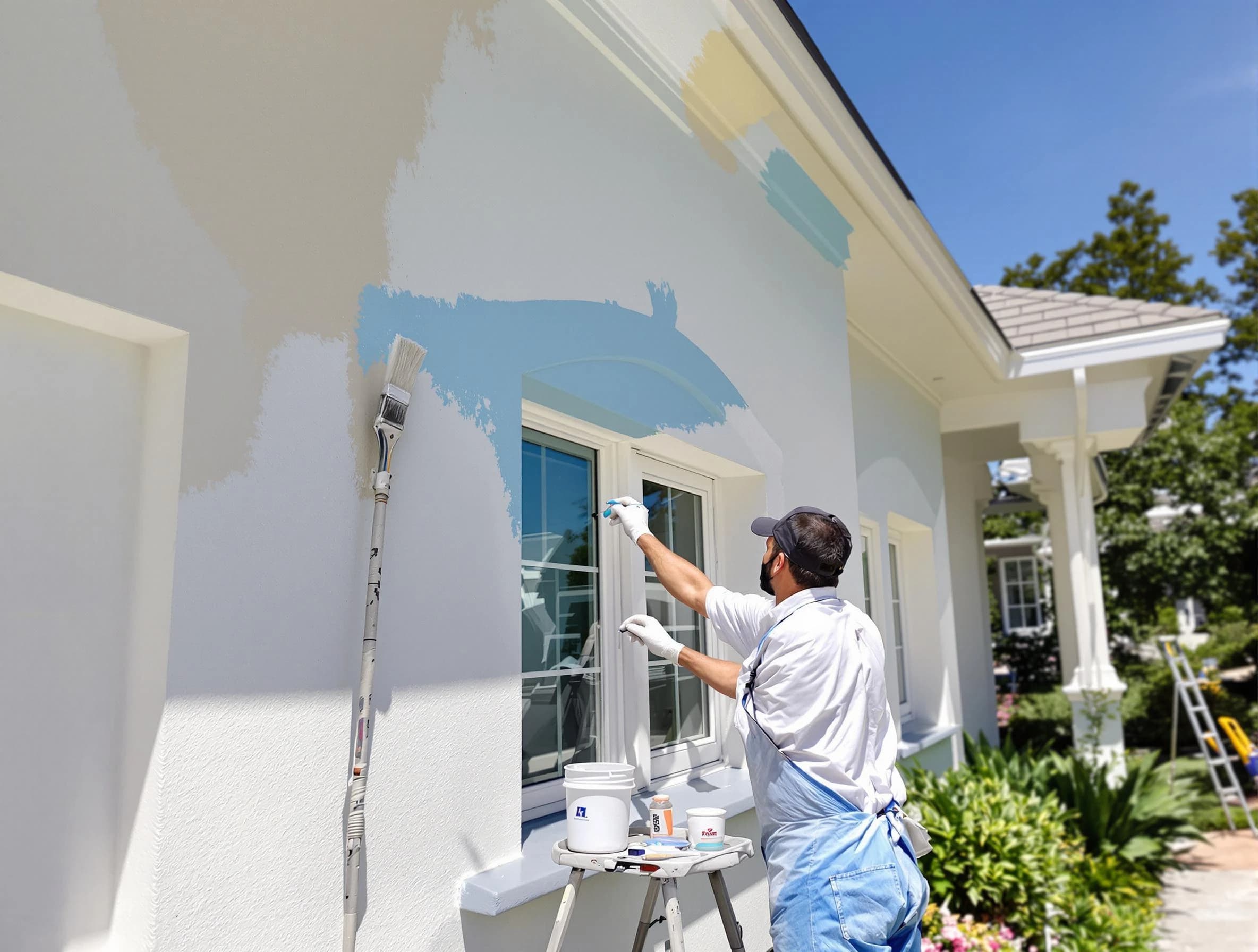 Goodyear House Painters professional painting the exterior of a house in Goodyear, AZ