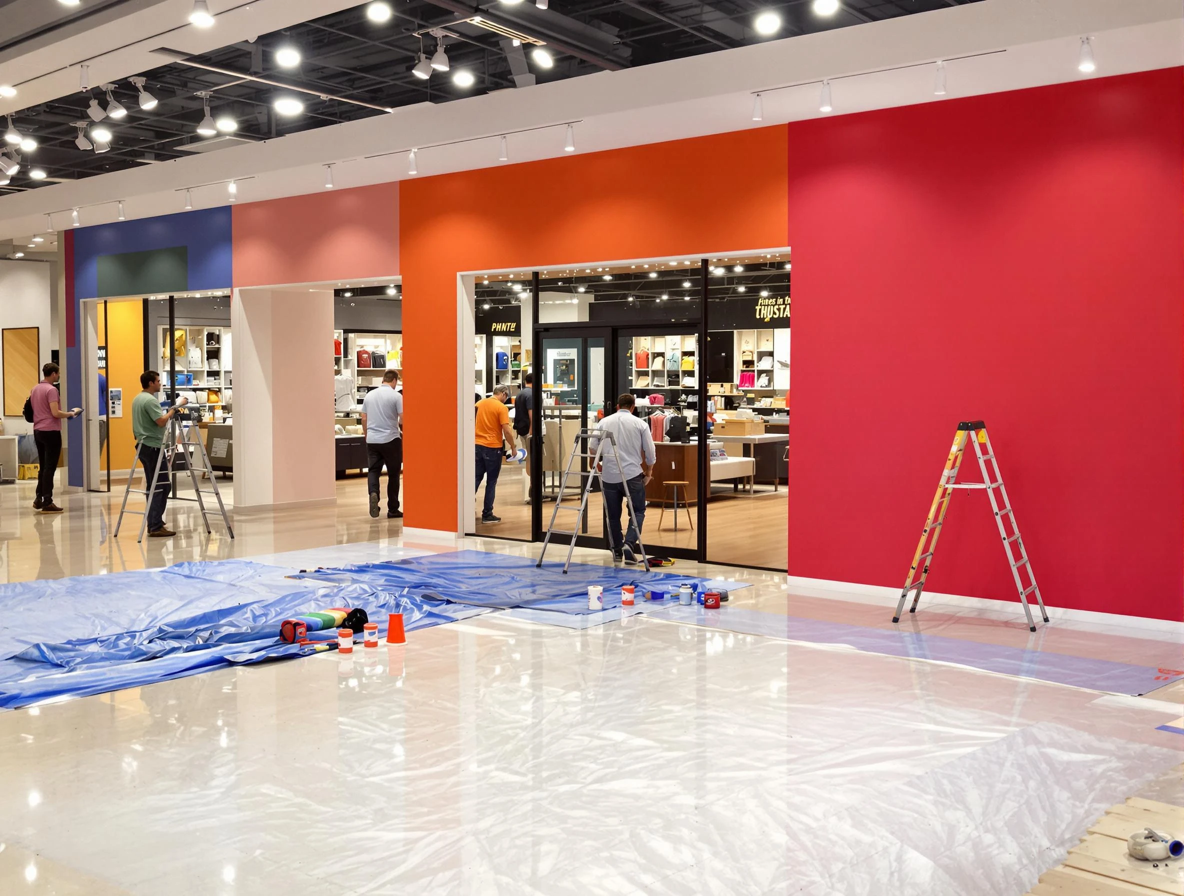 Goodyear House Painters painting a commercial interior in Goodyear, AZ