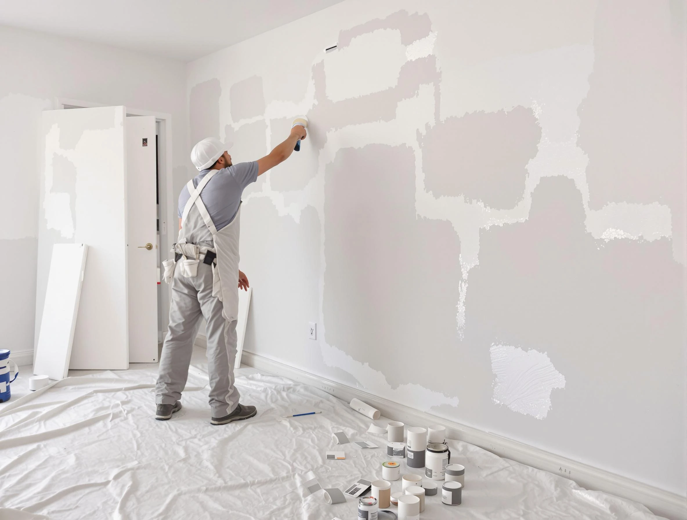 Before and after drywall repair by Goodyear House Painters in Goodyear