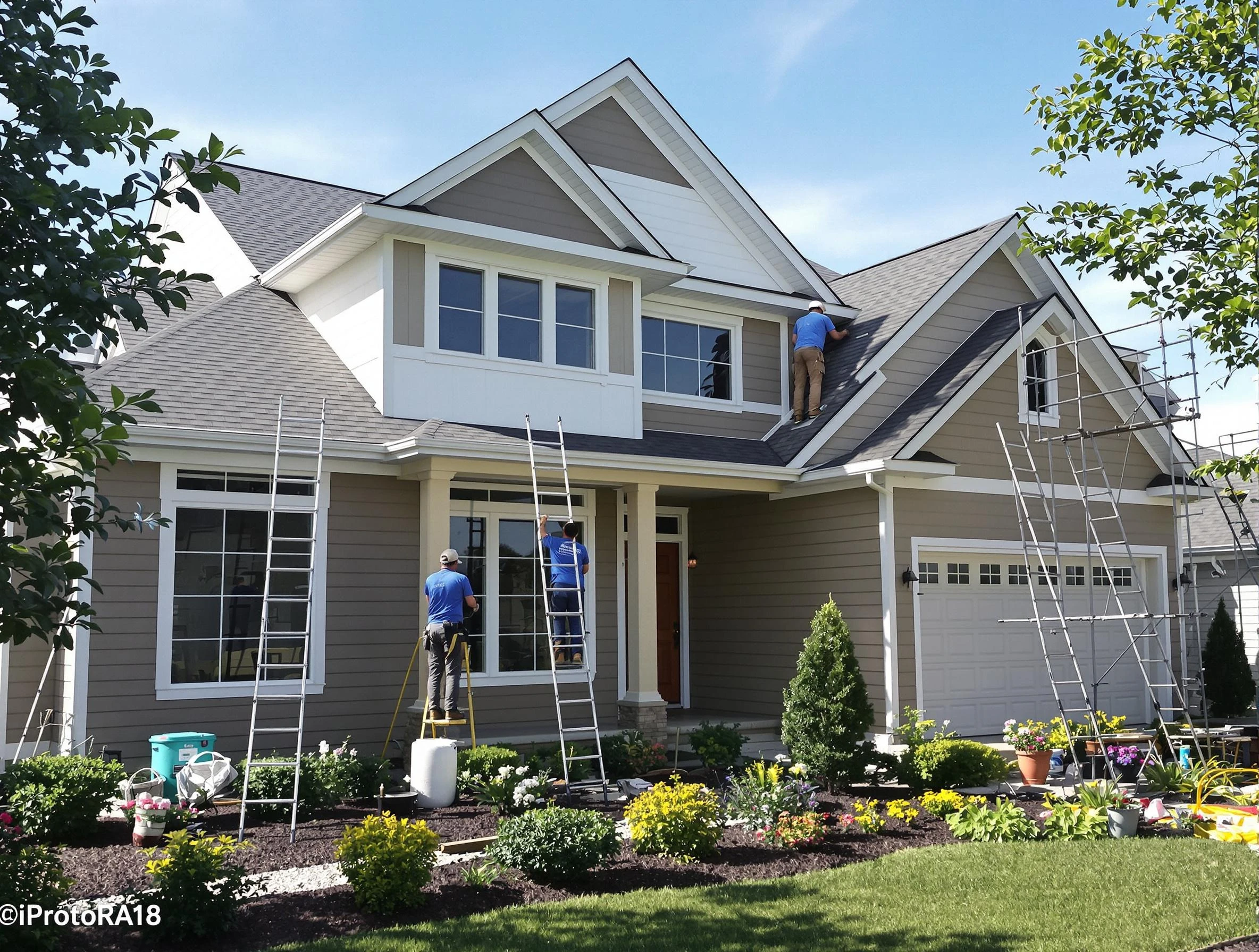Detailed exterior painting by Goodyear House Painters in Goodyear